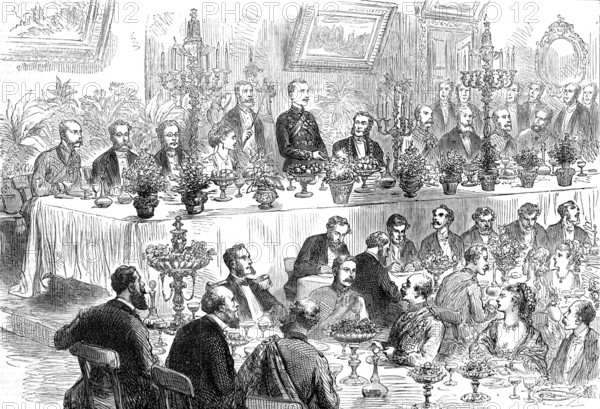 Banquet to Sir Garnet Wolseley at Portsmouth, 1874. Creator: Unknown.