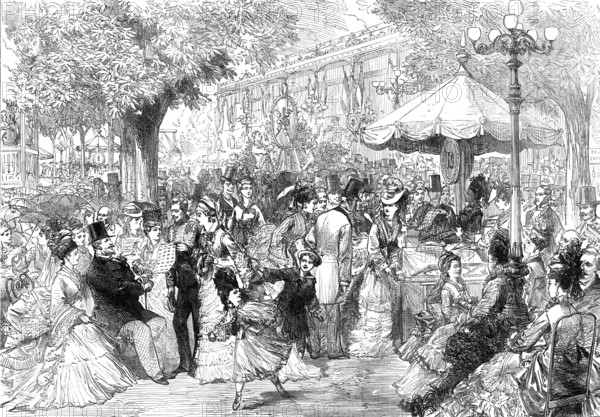 A charity fete in the Champs Elysees, 1874. Creator: Unknown.