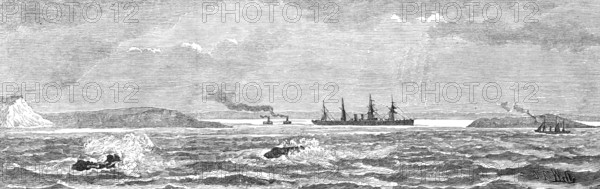 The White Star steam-ship Britannic aground off Kenmore, coast of Wexford, 1881. Creator: Unknown.