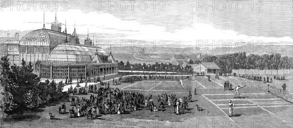 The Devonshire Park Lawn Tennis Ground, Eastbourne, 1881. Creator: Unknown.