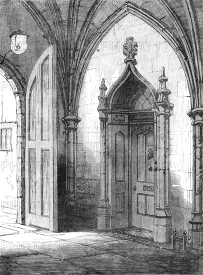 Entrance to Dean Stanley's residence, the Deanery, Westminster, 1881. Creator: Unknown.