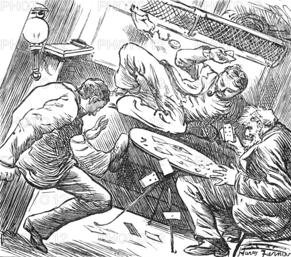 Sketches at the Ryde Regatta: Playing Under Difficulties, 1881. Creator: Joseph Swain.