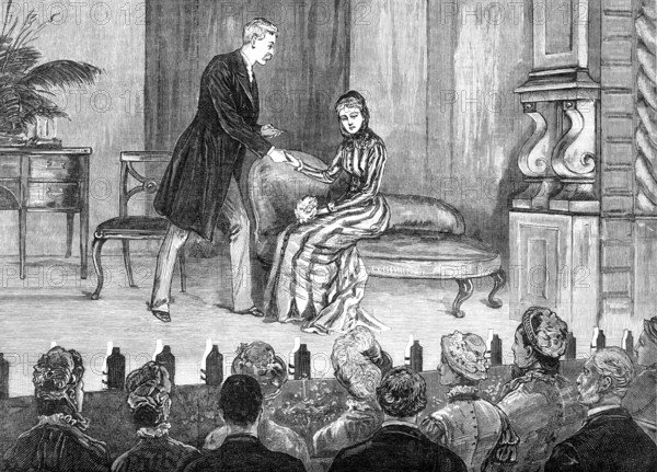 Private Theatricals in Hampton Court Palace for Princess Frederica's Convalescent Home, 1881. Creator: Unknown.