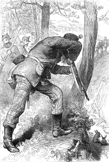 The Royal Visit to Edinburgh: The Scottish Volunteers - Skirmishing Practice, 1881. Creator: Unknown.