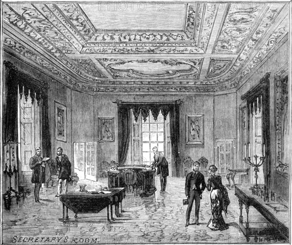 The Royal Visit to Edinburgh: Secretary's Room, Holyrood Palace, 1881. Creator: Unknown.