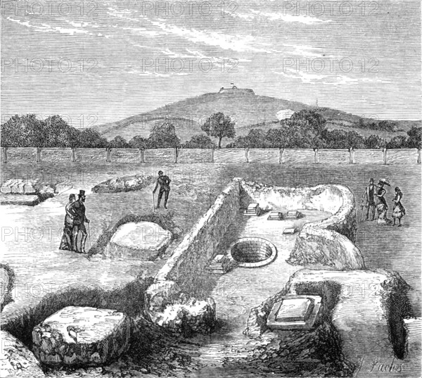 Recent excavations at the Roman Villa, Brading, Isle of Wight: The Well-House, 1881. Creator: Unknown.