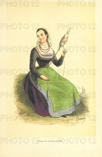 Woman from Vigo, 1848. Creators: Clerman, Duverger.