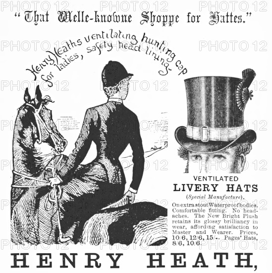 Henry Heath, "That Welle-knowne Shoppe for Hattes", 1884. Creator: Unknown.