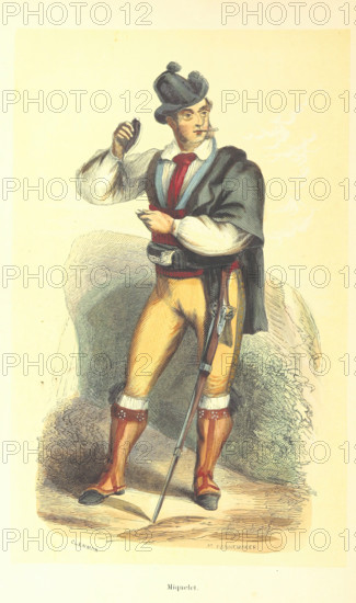 Miquelet, 1848. Creators: Clerman, Adolphe François Pannemaker.
