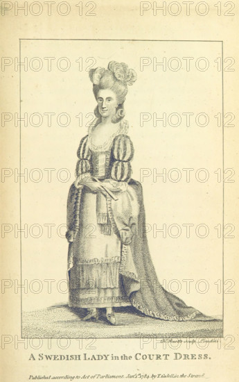 A Swedish Lady in the Court Dress, 1802. Creator: Louis Charles Ruotte.