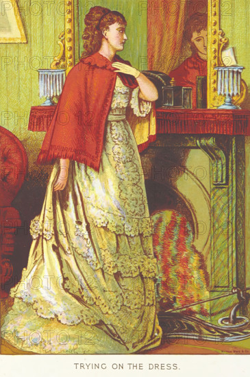 Trying on the dress, 1876. Creator: Unknown.