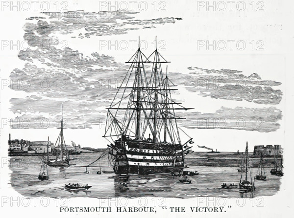 Portsmouth Harbour, "The Victory", 1892. Creator: Unknown.
