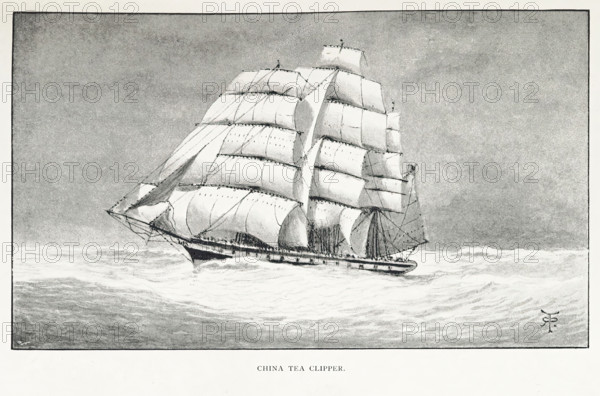 China Tea Clipper, 1896. Creator: Robert Taylor Pritchett.