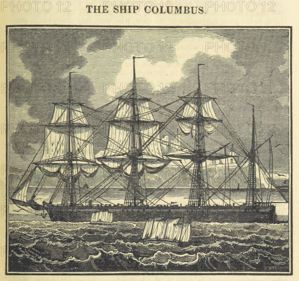 The Ship Columbus, 1826. Creator: Unknown.