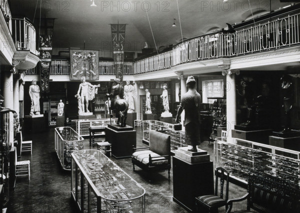 Wellcome Historical Medical Museum, Wigmore Street, London: the galleried Hall of Statuary, (1926?). Creator: Unknown.