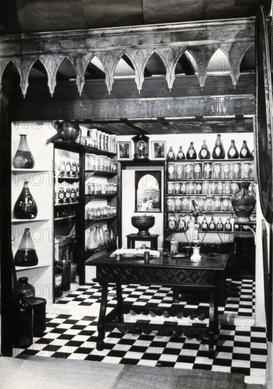 Wellcome Historical Medical Museum, Wigmore Street, London: reconstruction of a Hispano-Moresque... Creator: Unknown.