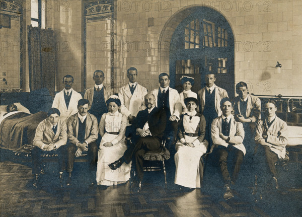 Charing Cross Hospital: a group portrait of senior hospital staff, 1906. Creator: Unknown.