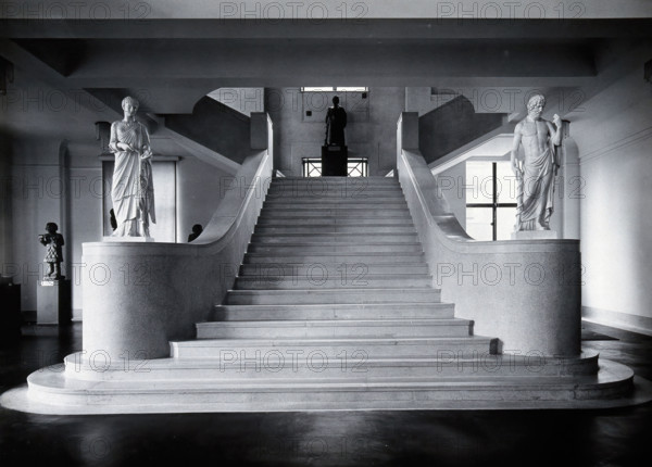 The Wellcome Research Institution's building, Euston Road, London: the stairs..., c1930s. Creator: Unknown.
