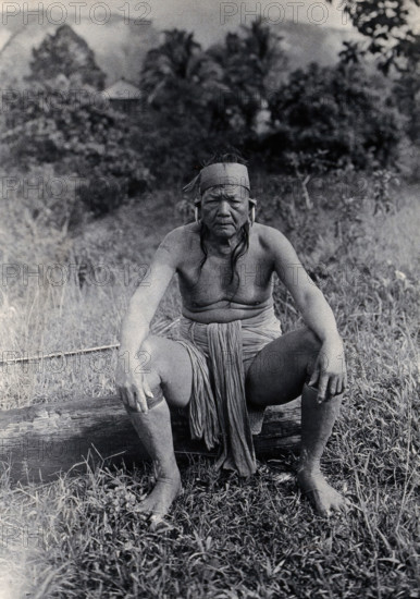 Sarawak: Laki Bo, a Kayan tribal chief, c1900. Creator: Unknown.