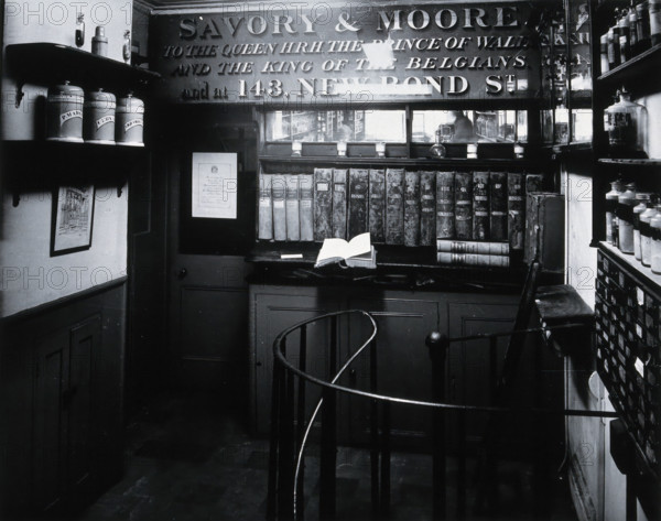Savory & Moore Ltd: interior of the pharmacy;..., c1880s. Creator: Unknown.