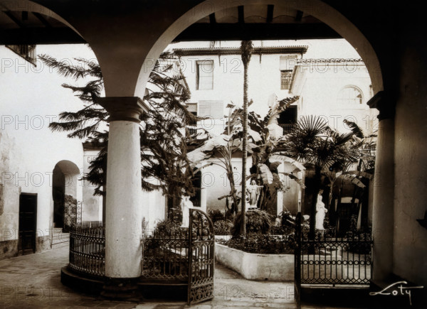 Hospital Civil, Jativa: view of the cloister, c1900. Creator: Unknown.