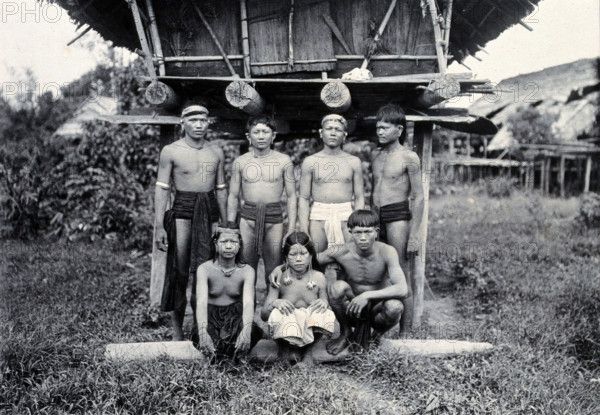 Sarawak: a group of Long Sibatu Kenyah people, c1900. Creator: Unknown.
