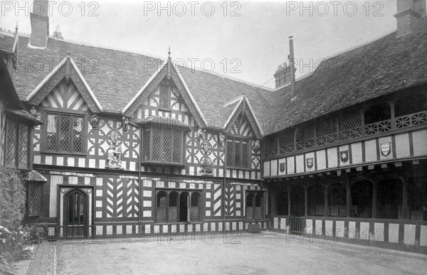 Leicester's Hospital, Warwick: the courtyard, c1890s. Creator: Unknown.