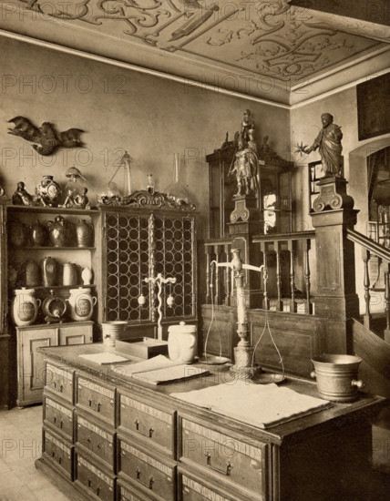 The interior of a seventeenth-century apothecary's shop recreated for the German..., 1900-1999. Creator: Unknown.