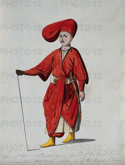 A Turkish guardsman. Creator: Unknown.