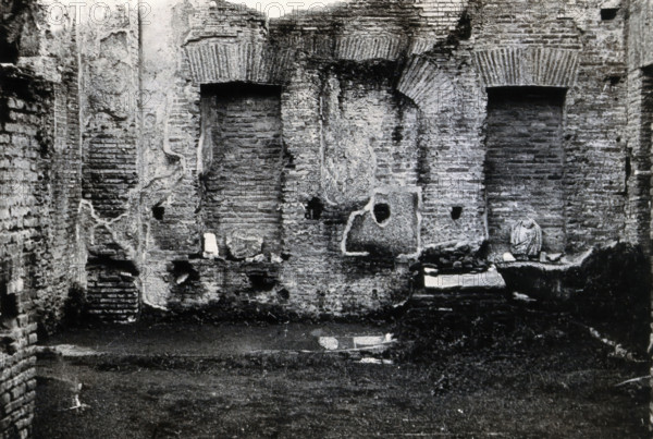 An ancient building which used to be a pharmacy site in the House of the Vestal Virgins, Rome. Creator: Unknown.