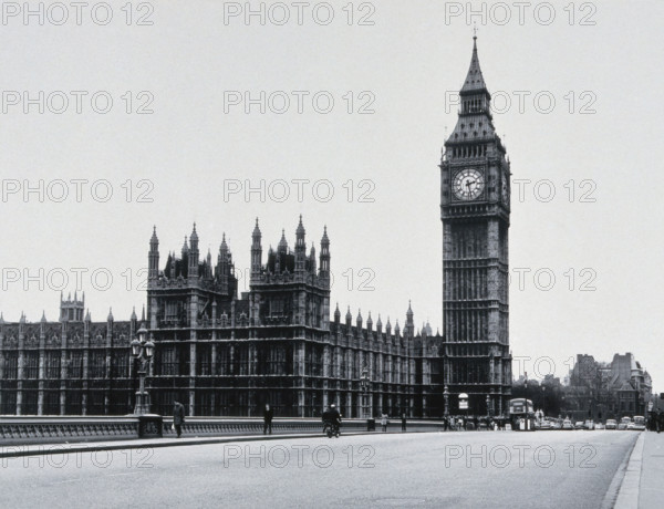 The Houses of Parliament, viewed from Lambeth Bridge, c1900s. Creator: Unknown.