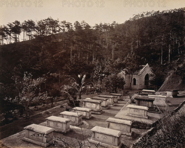 The Parsee Cemetery, Happy Valley, Hong Kong, c1873.  Creator: William Pryor Floyd.