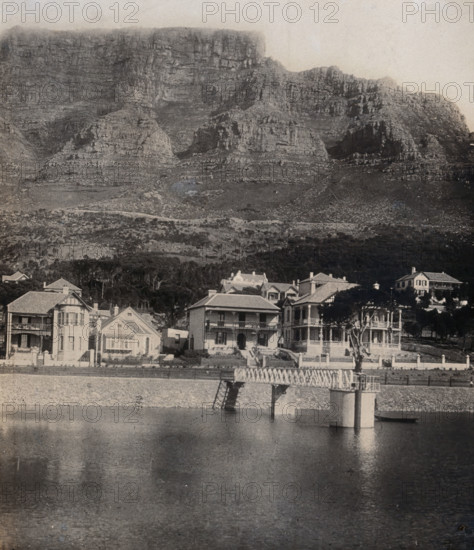 Cape of Good Hope, South Africa: houses and Table Mountain, 1905. Creator: Tempest Anderson.