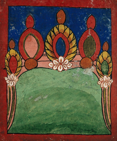 Tibetan fortune telling card. Creator: Unknown.
