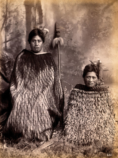 New Zealand: two Maori women, c1880s. Creator: Unknown.
