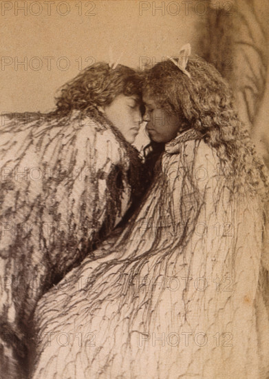 New Zealand: two Maori women, c1880s. Creator: Unknown.