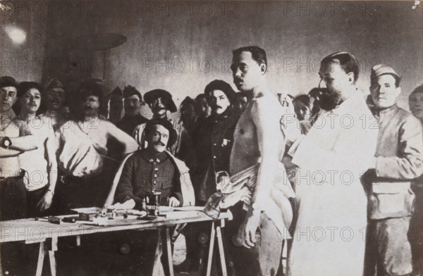 Anti-typhoid vaccination in World War I, c1910s. Creator: Unknown.
