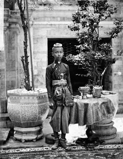 Prince Chulalongkorn of Siam (Thailand), 1865. Creator: John Thomson.