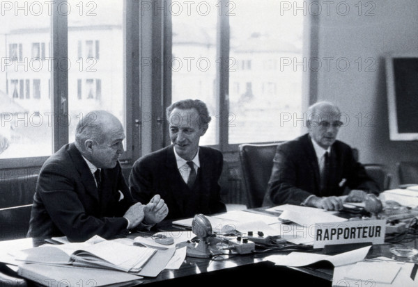 Carlos Alberto Alvarado, Leonard George Goodwin, and LH Schmidt, c1950. Creator: Unknown.