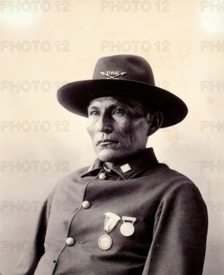 Naiche, hereditary chief of the Chiricahua, 1898. Creator: Frank A. Rinehart.