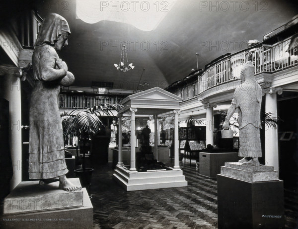 Wellcome Historical Medical Museum, Wigmore Street, London: the galleried Hall of Statuary. Creator: Unknown.