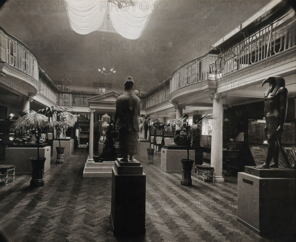 Wellcome Historical Medical Museum, Wigmore Street, London: the galleried Hall of Statuary. Creator: Unknown.