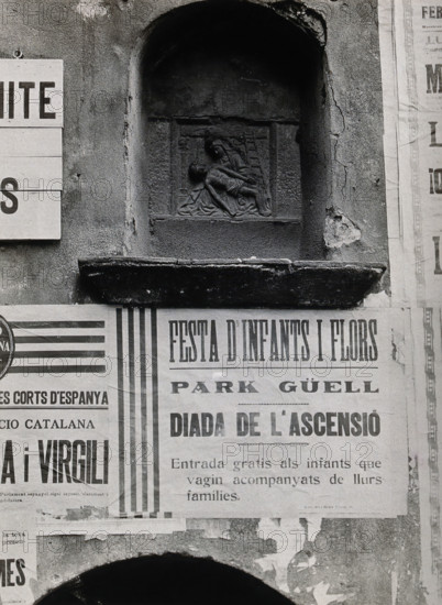 Hospital de la Santa Cruz, Barcelona: a stone relief, carved..., c1900s.. Creator: Unknown.