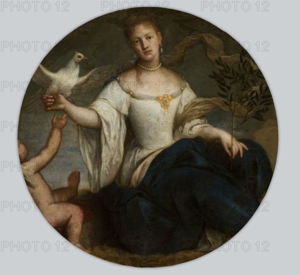 Allegory of Peace-Woman with a Pigeon, 18th century. Creator: Unknown.