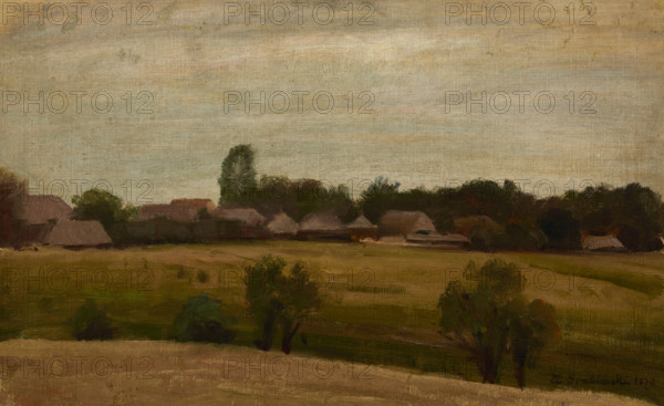 Village near Krakow, 1870. Creator: Heinrich Grabinski.