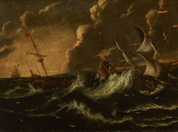 Storm at Sea, 2nd half of 17th century. Creator: Unknown.