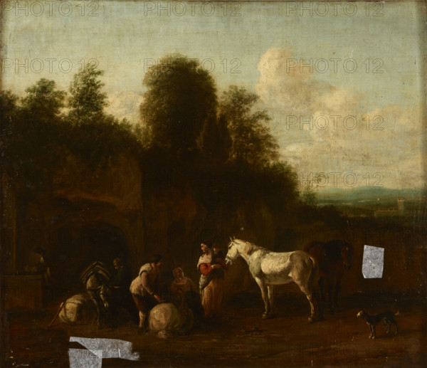Scene in Front of the Grotto, around 1650. Creator: Unknown.