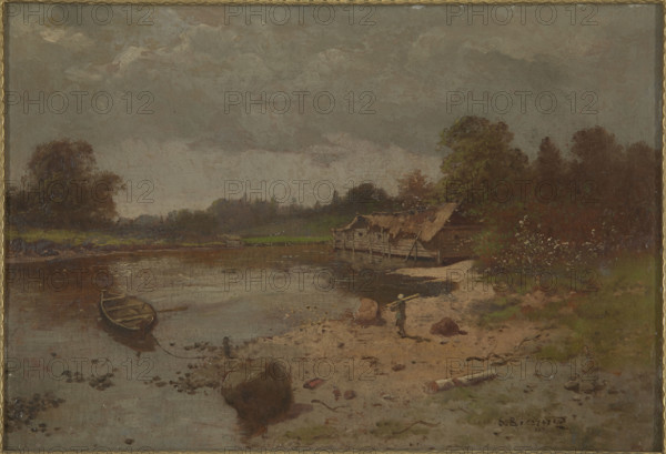 Landscape with a Pond, 1890. Creator: Seweryn Bieszczad.