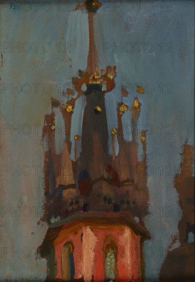 Spire of the Tower of St Mary’s Church in Krakow, c1904. Creator: Jan Stanislawski.