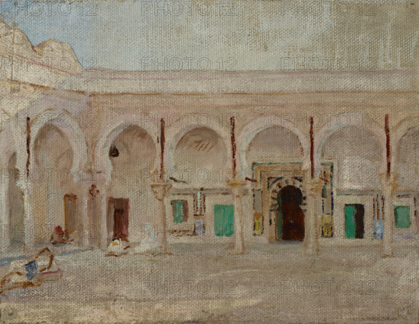 Kairouan (Courtyard in the Mosque of the Sword), 1911. Creator: Jan Ciaglinski.